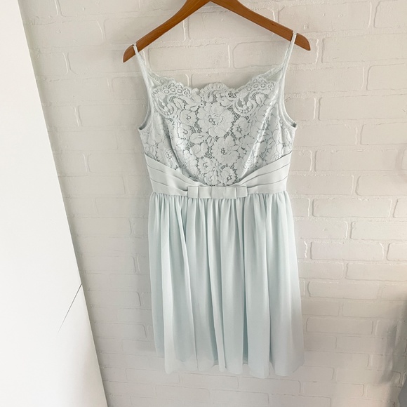 Ted Baker London Mini Dress Formal Gown Lace Flowy Bow Preppy Coquette Retro M - Picture 2 of 16